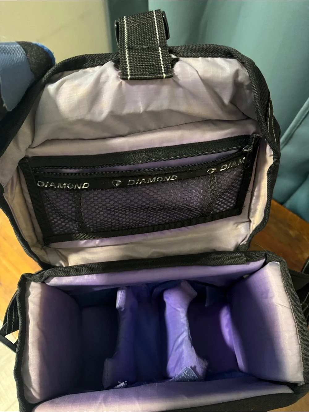 Diamond Supply Co. Black Canvas Crossbody Bag (repurposed camera/lens case)